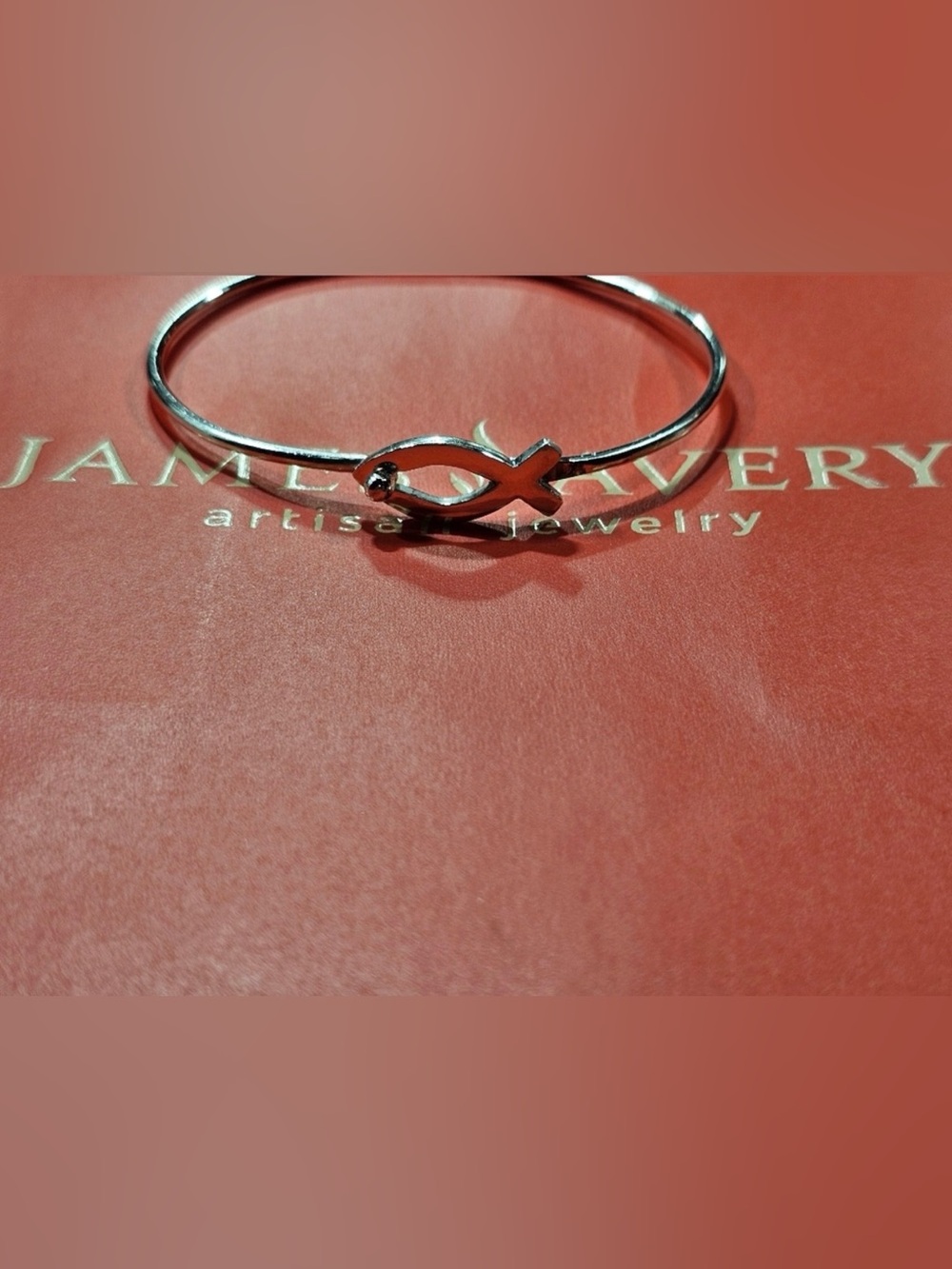 James Avery Ichthus Fish Bangle Bracelet